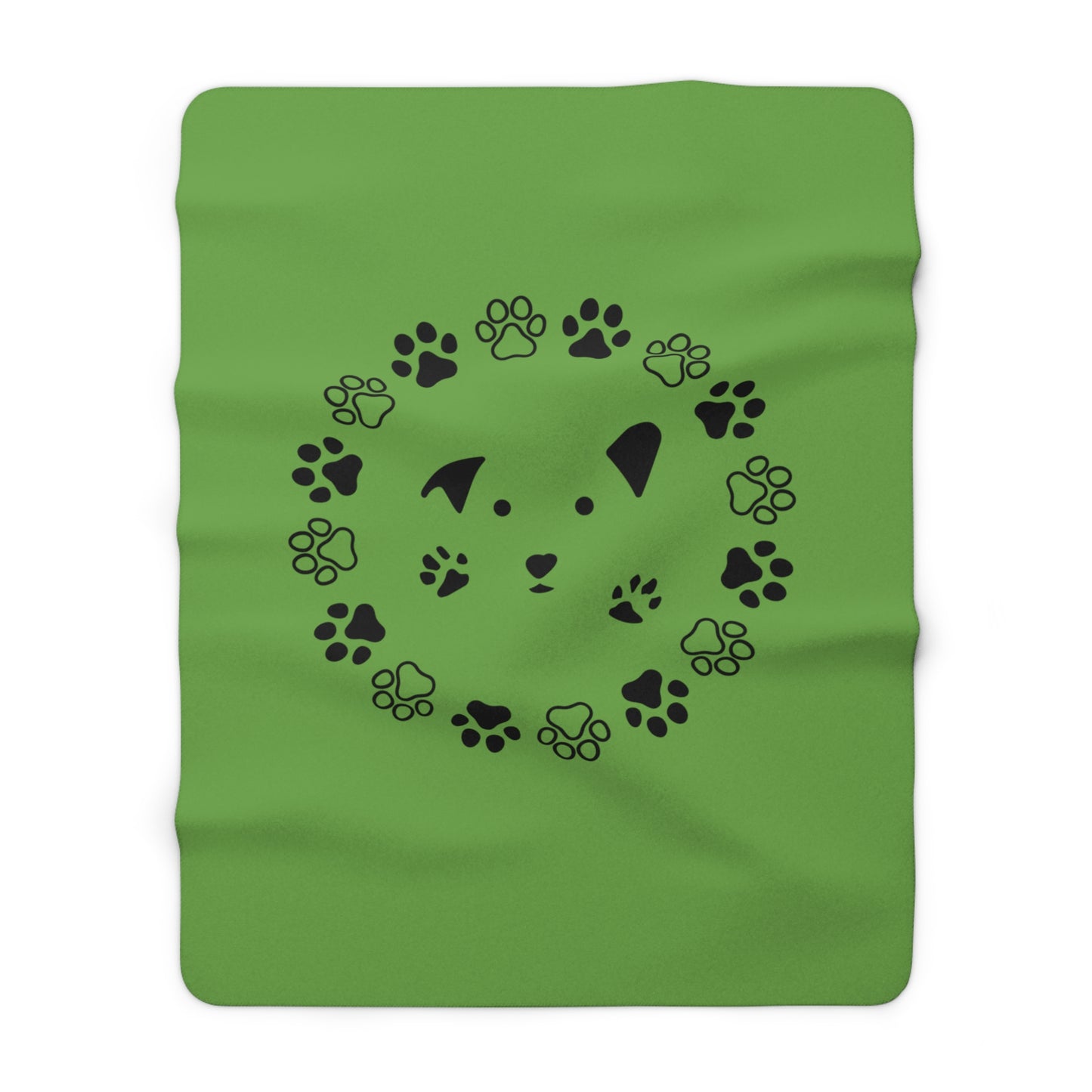 Kuscheldecke Hund grün 