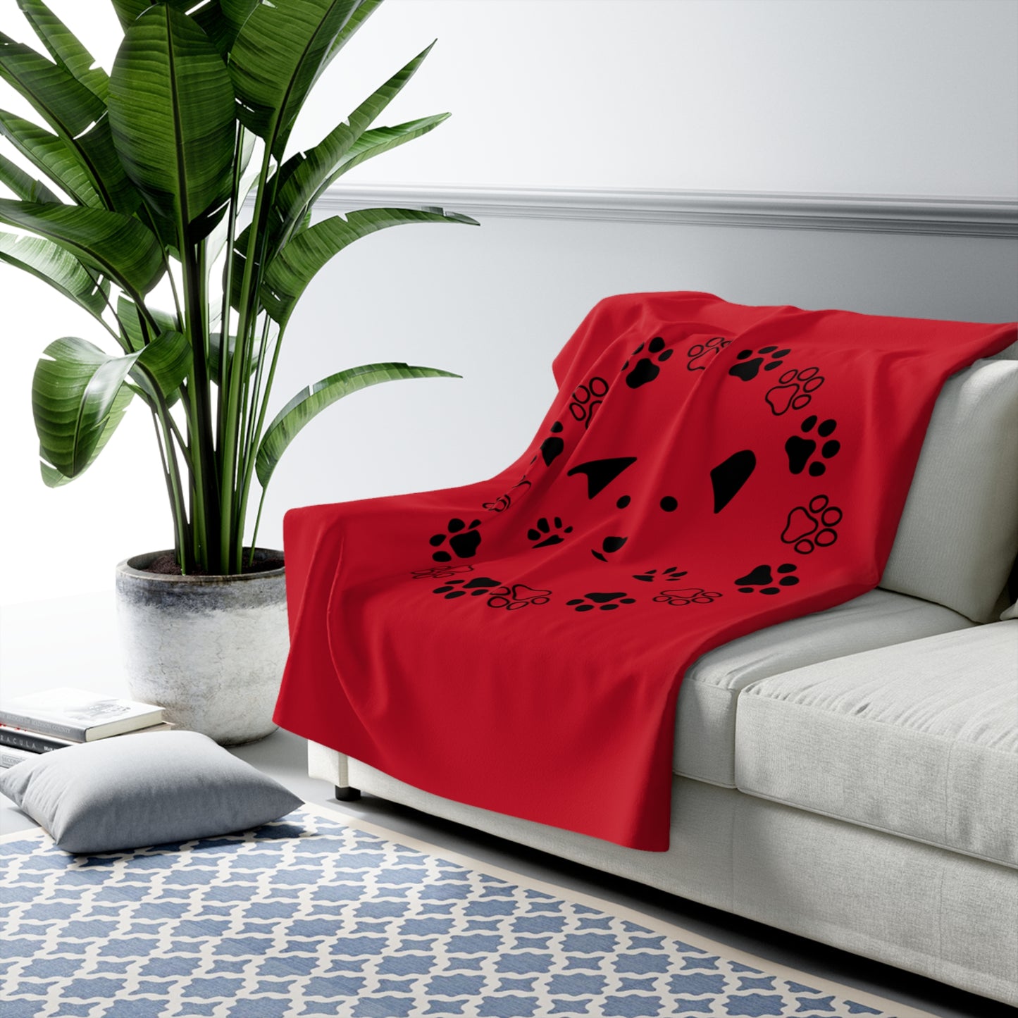 LUXURIOUS COZY BLANKET: THE EPITOME OF COMFORT AND WARMTH | Dog Dark Red 