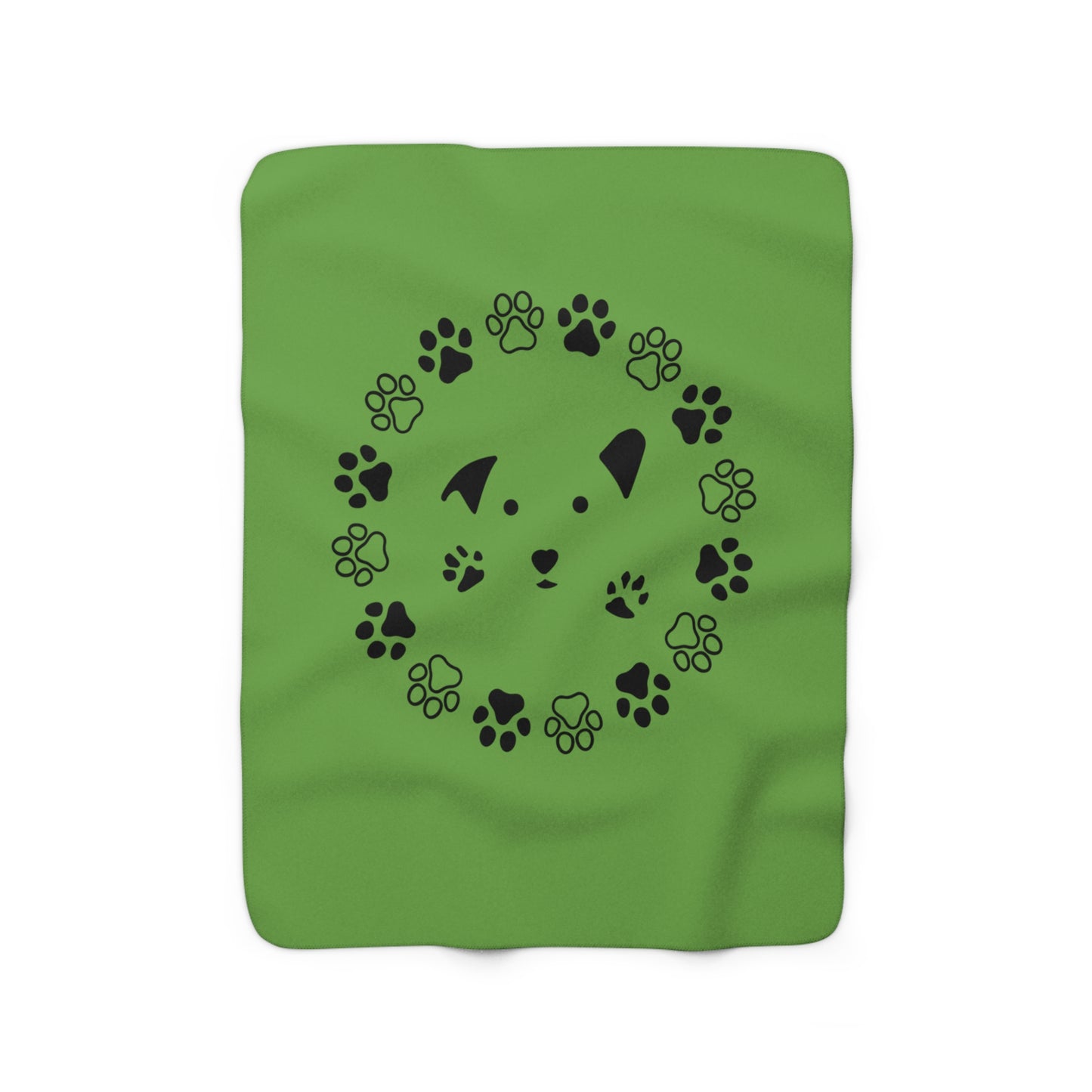 Kuscheldecke Hund grün 