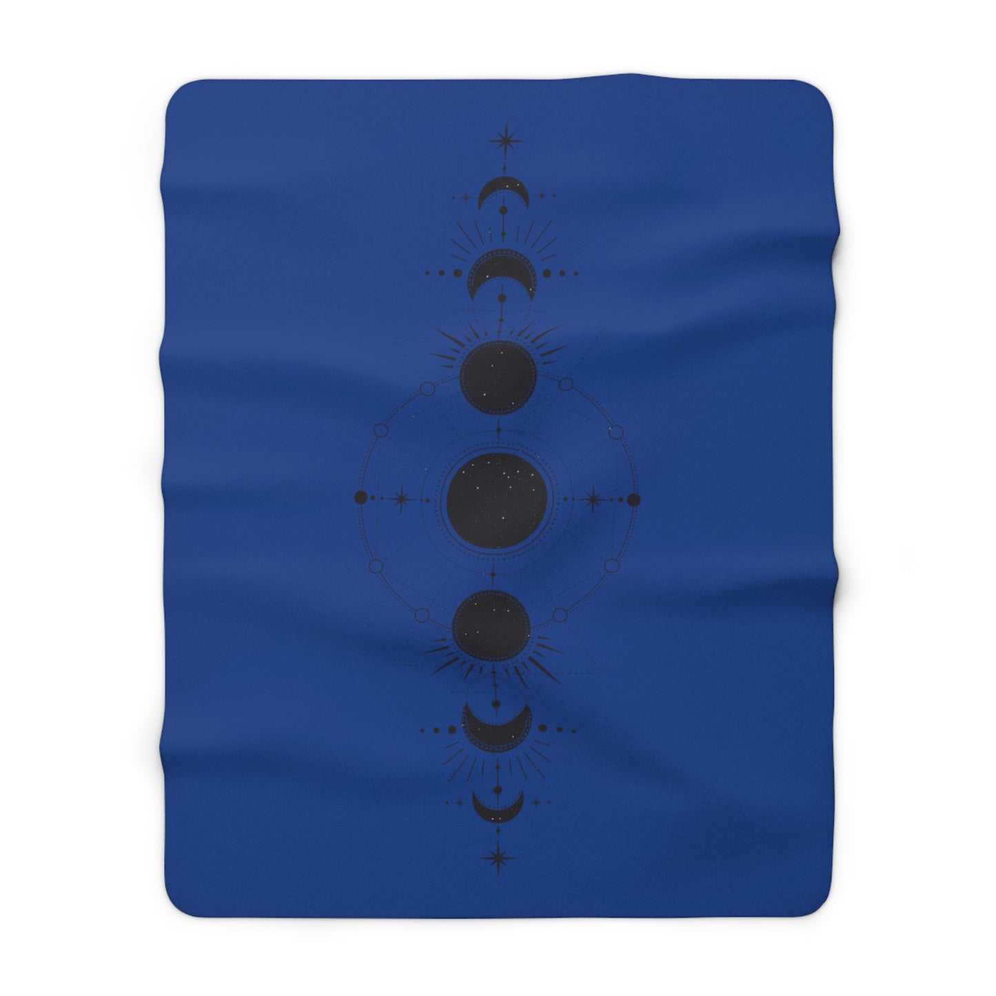 Celestial Sherpa Fleece Blanket, Night Sky Blanket, Cosmic Blanket, Sun and Moon Blanket, Galaxy Blanket, Esoteric Celestial Blanket