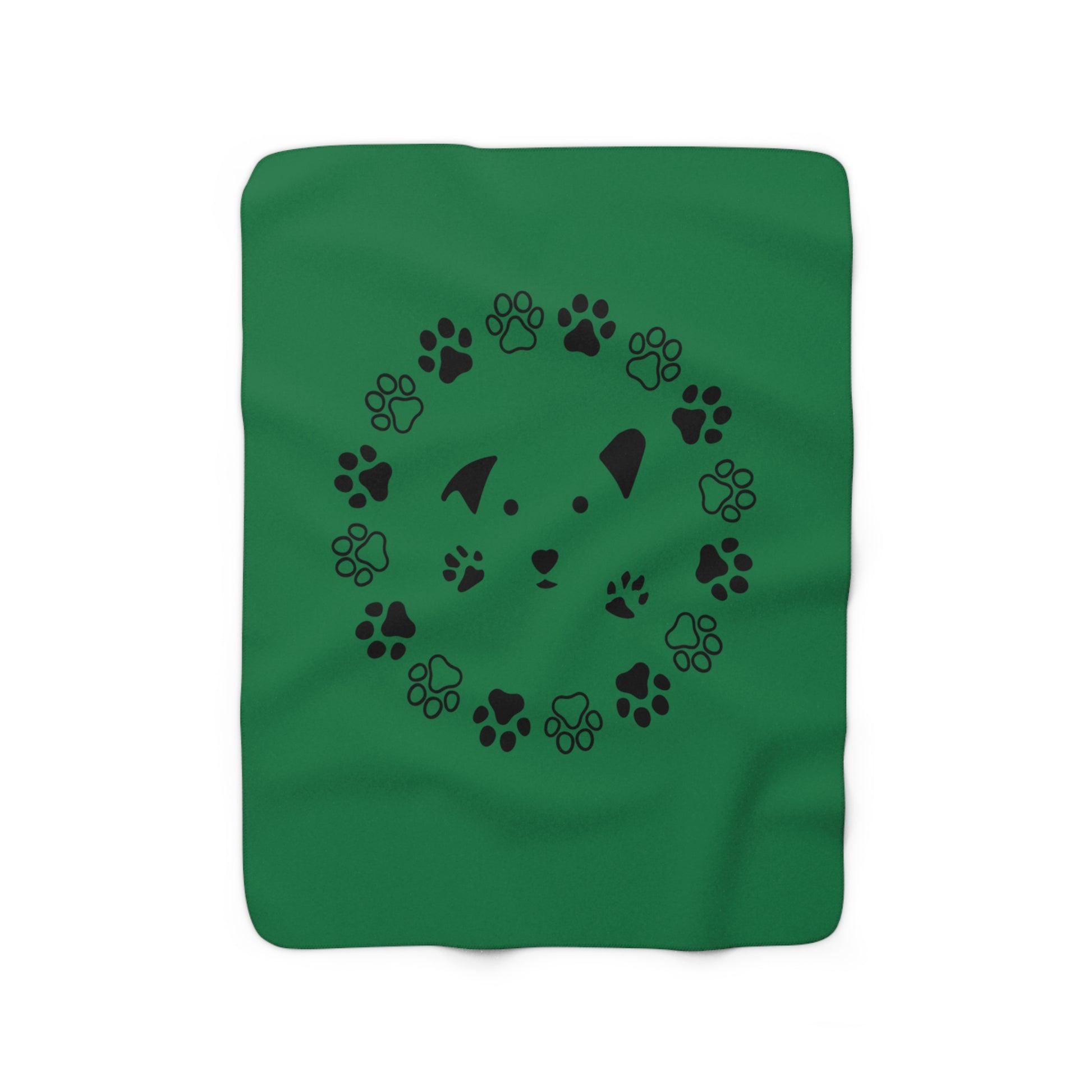 Kuscheldecke Hund grün