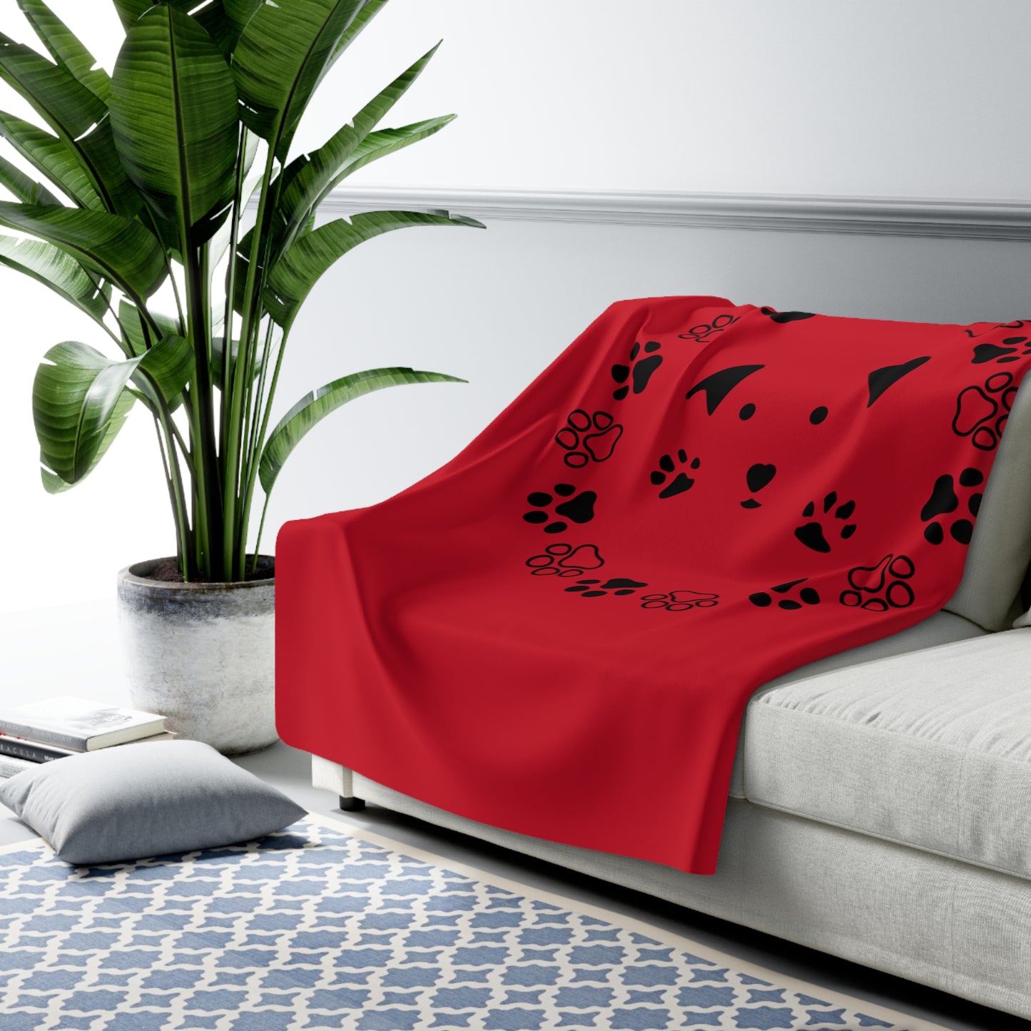 LUXURIOUS COZY BLANKET: THE EPITOME OF COMFORT AND WARMTH | Dog Dark Red 